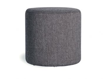 Tito Round Ottoman in Charcoal Fabric by Bent Design image