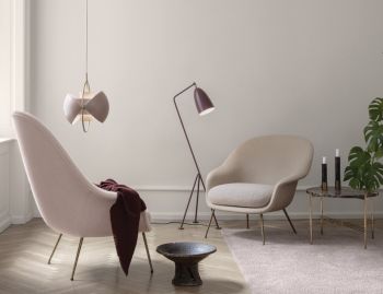 Bat Lounge Chair - Fully Upholstered High Back Conic Base by Gubi image