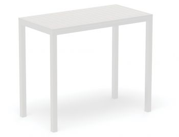 Halki Outdoor High Bar Table Matt White 125cm x 65cm by Bent Design image