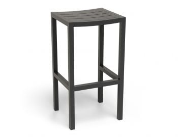 Halki Outdoor Bar Stool Matt Charcoal by Bent Design image