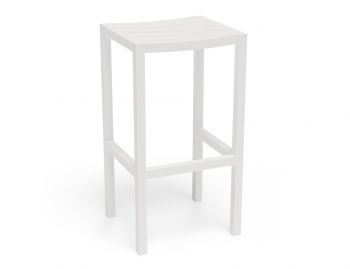 Halki Outdoor Bar Stool Matt White by Bent Design image