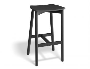 Andi Backless Bar Stool Black Stained Ash by Bent Design image