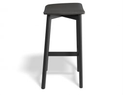 Andi Backless Barstool Pad Black Charcoalfabric Side