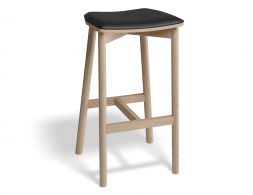 Andi Backless Barstool Pad Ash Blackpu