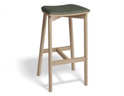 Andi Backless Barstool Pad Ash Greenpu