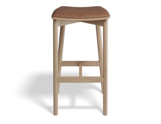 Andi Backless Barstool Pad Ash Tanpu Front