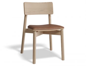 Andi Dining Chair Natural Ash with Upholstered Seat by Bent Design image