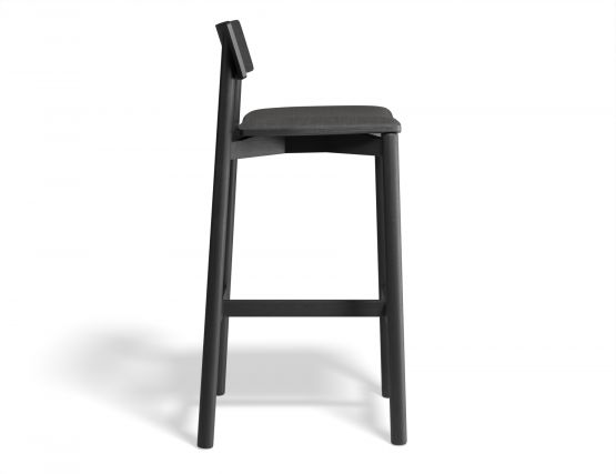 Andi Barstool Pad Black Charcoalfabric Side