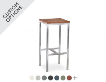 Kyenne Outdoor Bar Stool Solid Spotted Gum - Melbourne Made image
