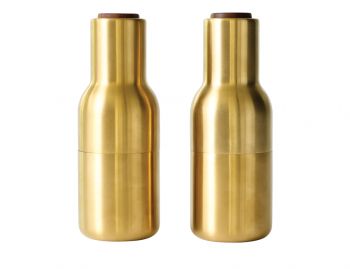 Bottle Grinder Set Brushed Brass - Walnut lid by Norm Architects for Menu image