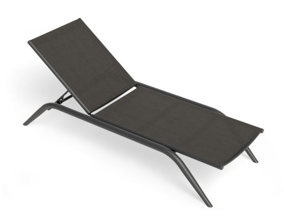 Charcoal Sun Lounge Adjustable