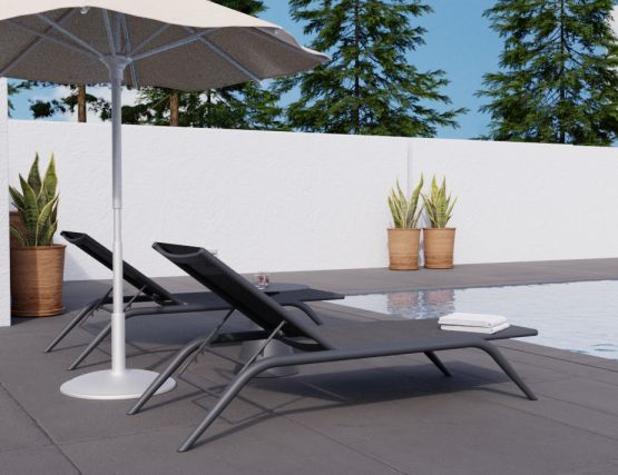 Minori Pool Side Lounge Charcoal