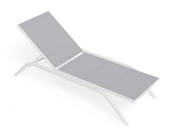 White Outdoor Sun Bed Minori Durable