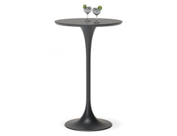 Minori Outdoor Round High Bar Table Matt Charcoal by Bent Design image