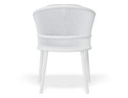 Avila Mesh Back White Frame Powdercoat Modern