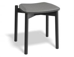 Andi Lowstool Pad Black Lightgreyfabric