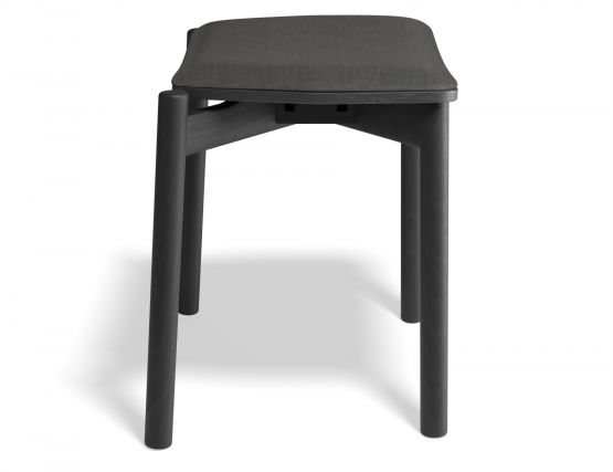 Andi Lowstool Pad Black Charcoalfabric Side