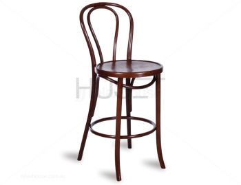 Michael Thonet Vienna Bentwood Barstool In Black