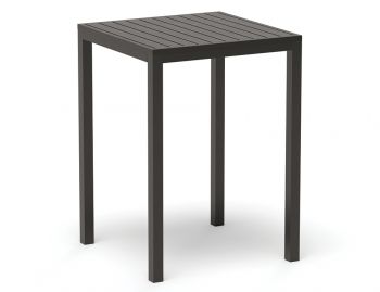 Halki Outdoor High Bar Table Matt Charcoal 77 x 77cm by Bent Design Studio image