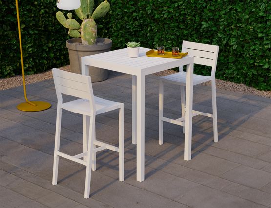 Outdoor white deals bar table