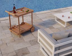 Teracotta Bar Cart Poolside