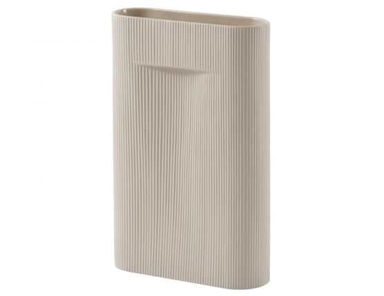 Ridge Vase Beige Large 6