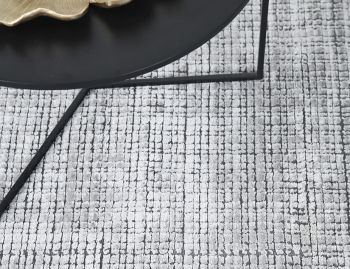 Lava Handloom Knotted & Artsilk Rug Silver  image