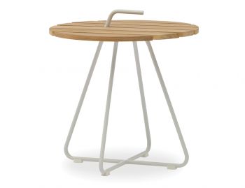 Take Outdoor Teak Side Table Matt White by Bent Design image