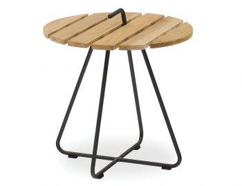 Take Outdoor Teak Side Table Matt Charcoal by Bent Design image