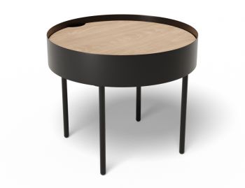 Tao Side Table Black Frame with Natural Ash Top by Bent Design image