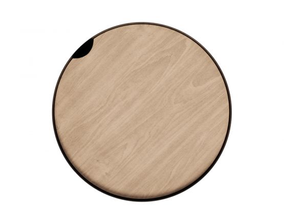 Natural Wood Top Metal Modern Table