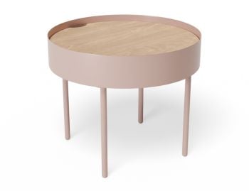 Tao Side Table Dusty Pink Frame with Natural Ash Top by Bent Design image