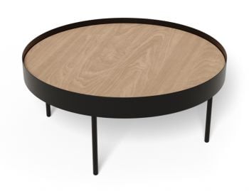 Tao Coffee Table Black Frame with Natural Ash Top by Bent Design image