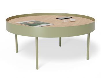 Tao Coffee Table Dusty Green Frame with Natural Ash Top by Bent Design image