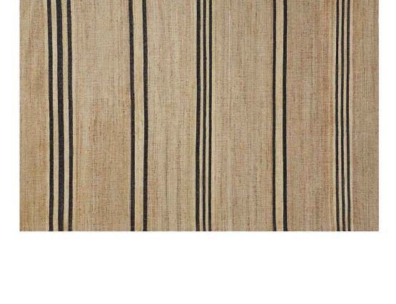 Jute Flatweave Stripe Pattern Rug Natural