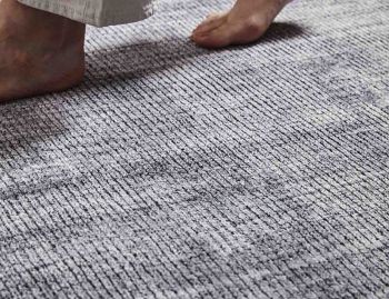 Travertine Pewter Viscose & Wool Floor Rug  image