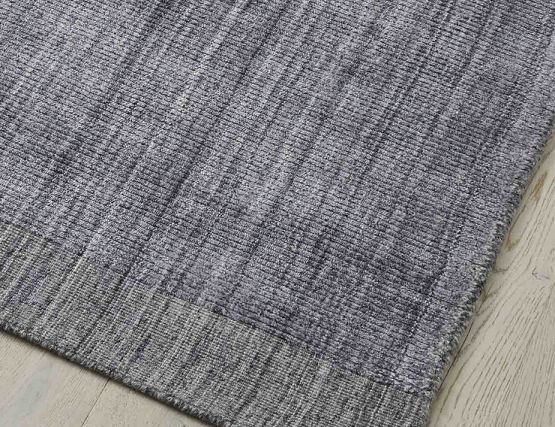 Natural Fibre Wool Blend Rug Pewter