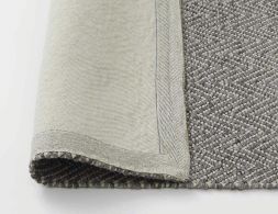 Durable Flatweave Cotton Wool Rug Tar