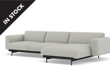 In Situ 3 Seat Sofa Right Hand Chaise Clay 012 Fabric by Anderssen & Voll for Muuto image