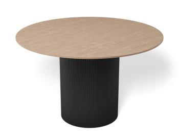 Mimi 120cm Dining Table Black Base with Natural Ash Top by Huset image