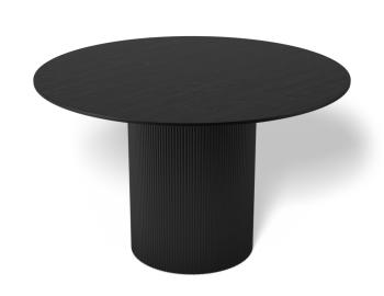 Mimi 120cm Dining Table Black Base with Black Stained Ash Top by Huset image