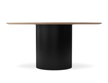 Mimi 155cm Dining Table Black Base with Natural Ash Top by Huset image