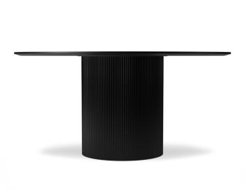 Mimi 155cm Dining Table Black Base with Black Stained Ash Top by Huset image