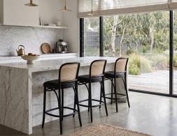 811 Luxe Stool Black Padded Lifestyle