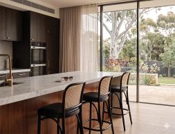 811 Upholstered Stool Black
