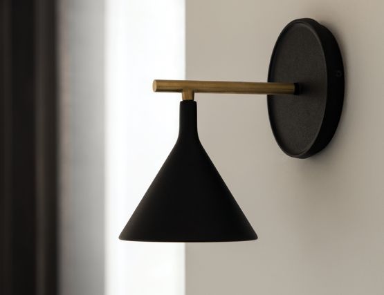 Black sales sconce lamp