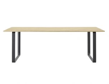 Solid Oak 70/70 Table Black Legs by TAF Architects for Muuto image