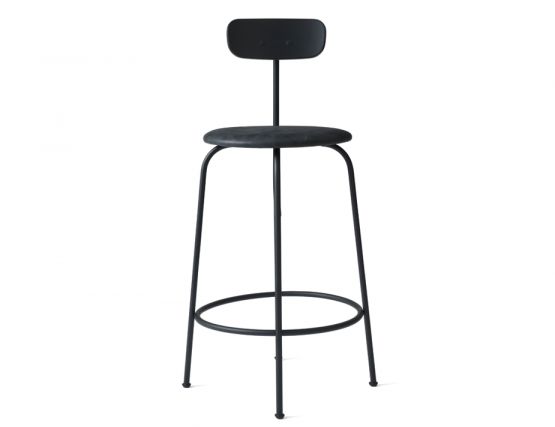 Counter Stool Upholstered Black