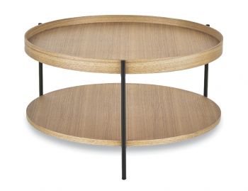 Layer Coffee Table Natural Ash with Black Legs By Bent Design  image