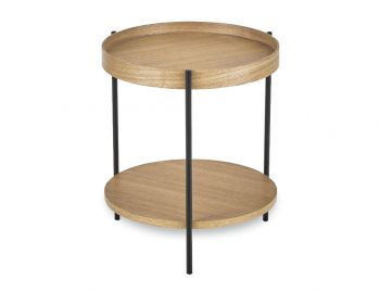 Layer Side Table Natural Ash with Black Legs by Bent Design  image